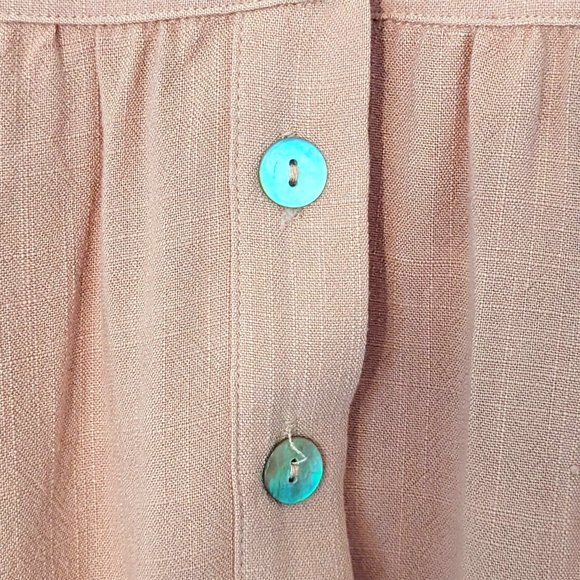 FEMININE & SOFT/Cottagecore Mia/Esther &Co. 100% Linen Dusty Rose Maxi Dress - Picture 1 of 6